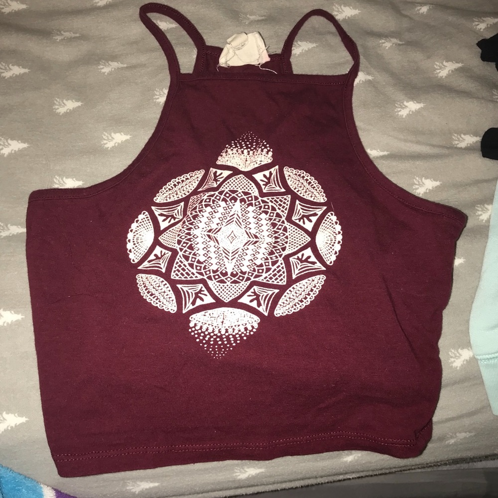 Maroon haltered top